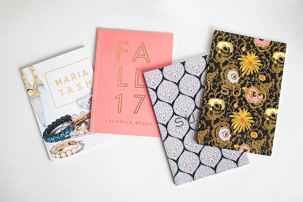 Multi-colored books on a table