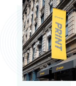 Side view of the Bestype Print building